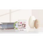 Personalised - You're The Sugar To My Tea, Valentine - White 11oz Ceramic Mug with Colour Inside Personalised 11oz Mug