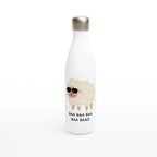 Baa Baa Baa Baa Baad - White 17oz Stainless Steel Water Bottle Default Title White Water Bottle animal Globally Fulfilled