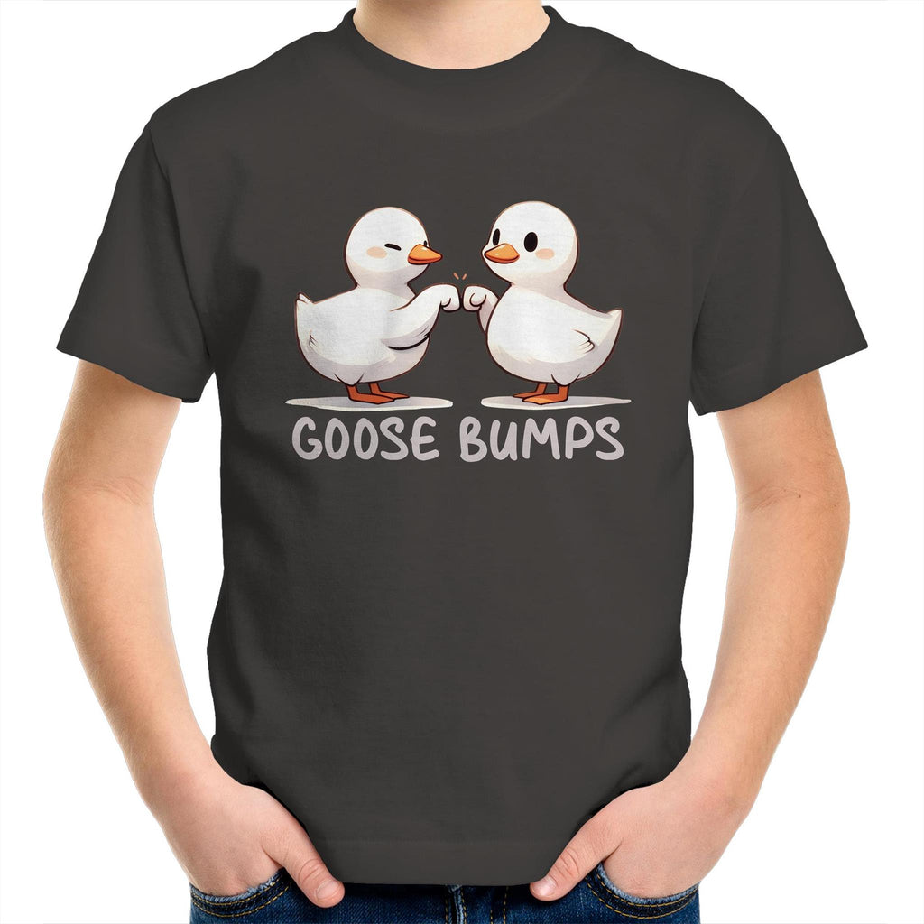 Goose Bumps - Kids Youth T-Shirt Charcoal Kids Youth T-shirt animal Printed In Australia