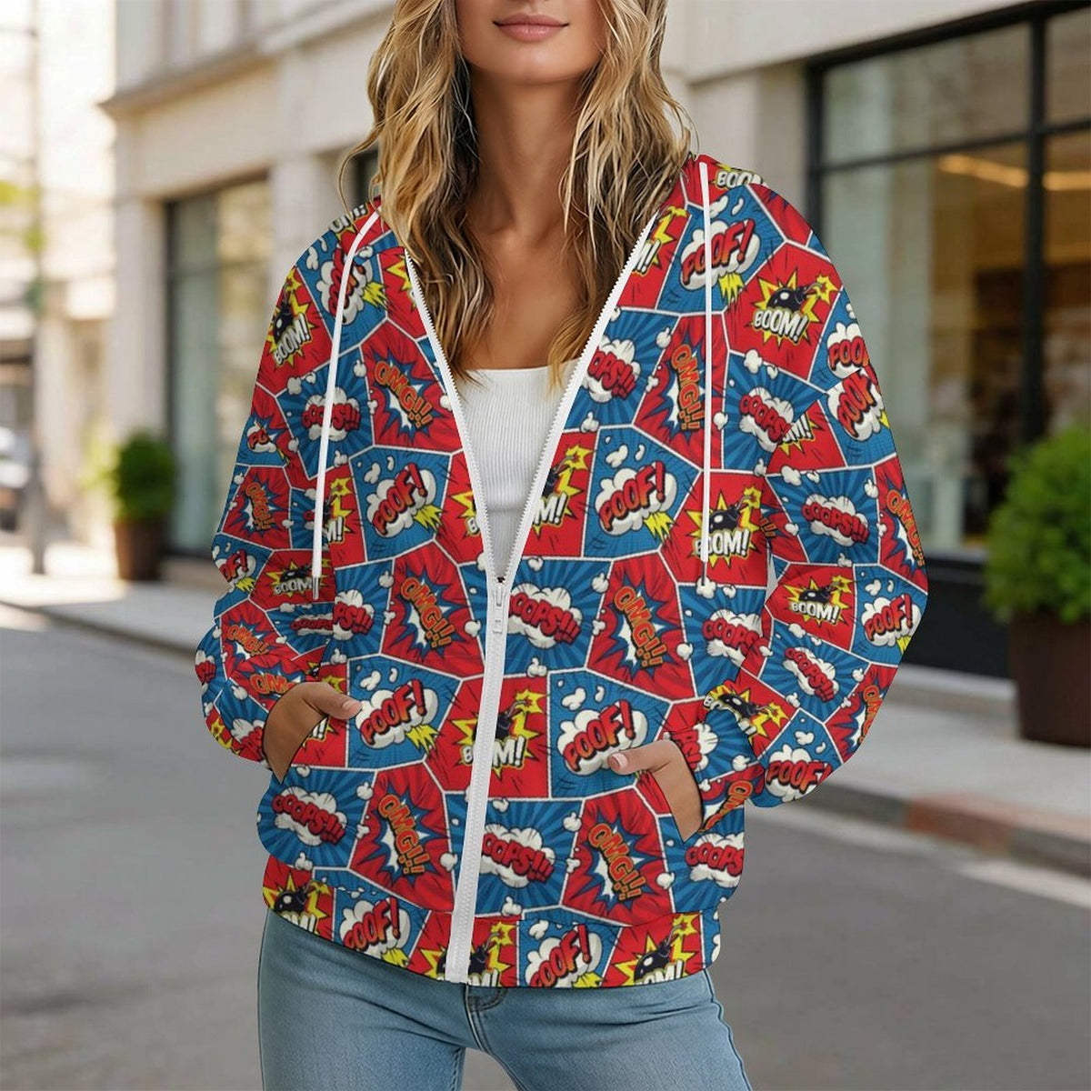 Comic Book Women's Full-Zip Hoodie