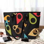 Where Am I - Leather Tote Bag-Large