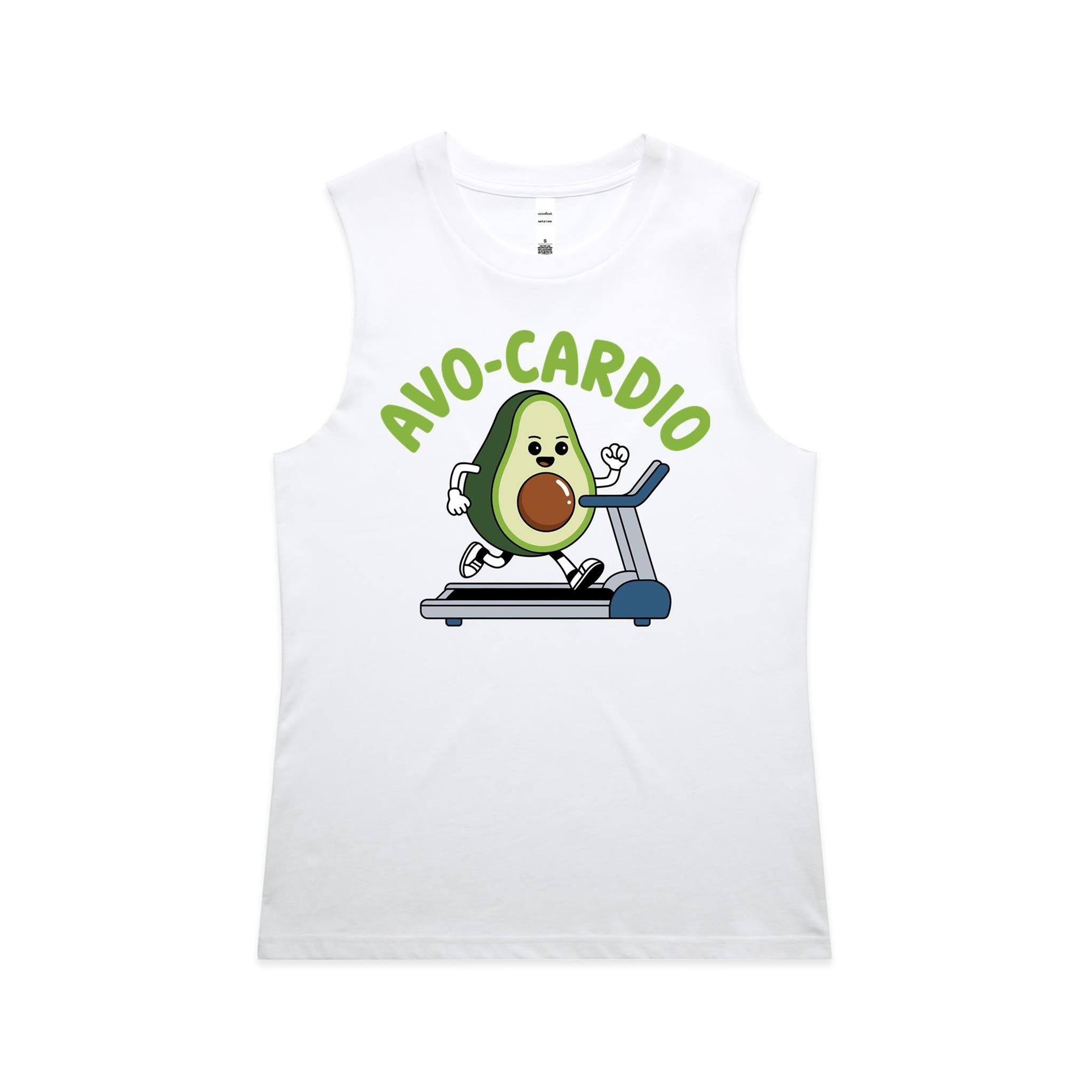 Avo - Cardio, Avocado On A Treadmill - AS Colour Women's Maple Tank