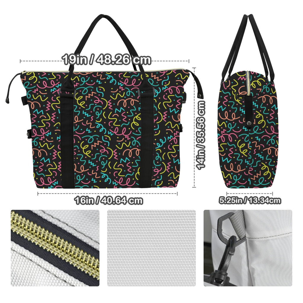 Squiggle Time Duffle Bag-Simple (Model 1715) Duffle Bag-Simple (1715)