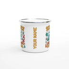 Personalised Science, Like Magic But Real White 12oz Enamel Mug Personalised Enamel Mug Globally Fulfilled Science