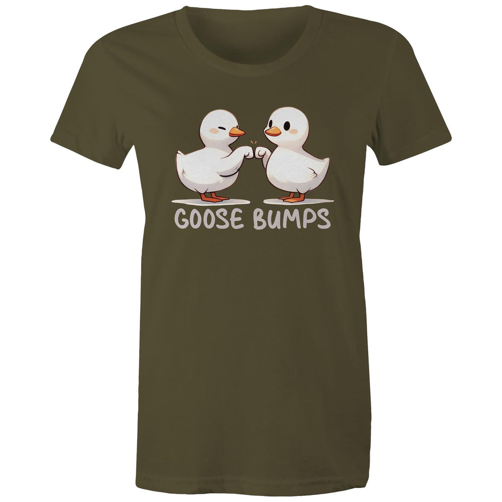 Goose Bumps - Womens T-shirt Army Womens T-shirt animal Printed In Australia