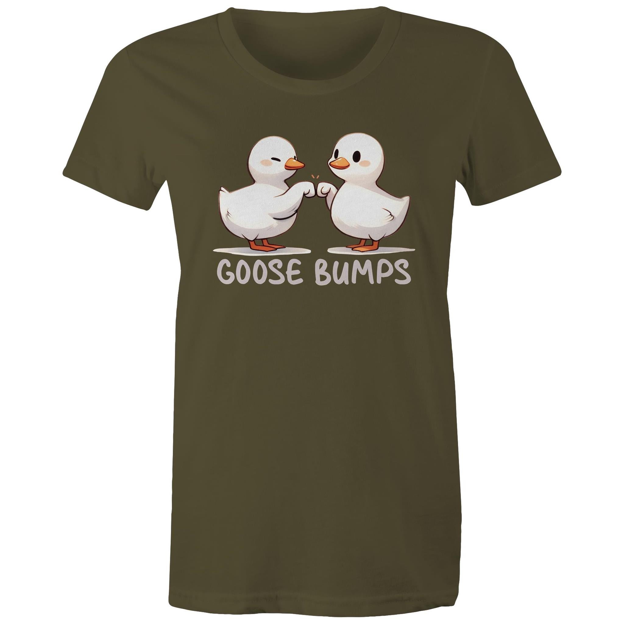 Goose Bumps - Womens T-shirt Army Womens T-shirt animal Printed In Australia