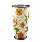 Graphic Floral 20oz Mobile Tumbler with Lid (Black Lock) One Size 20oz Travel Mug Plants Printed Offshore