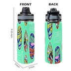 Aloha Surfboards - Insulated Water Bottle with Dual-Use Lid (18oz) Insulated Water Bottle with Dual-Use Lid (18oz) Printed Offshore Surf
