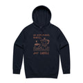 No Inspirational Quotes, Just Coffee Men's AS Colour Hoodie Navy Mens Hoodie Coffee Printed In Australia