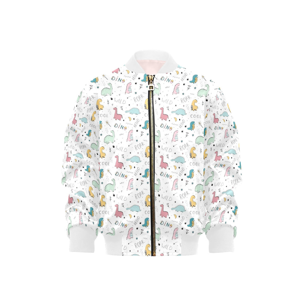 Quirky Dinosaurs Kids Bomber Jacket
