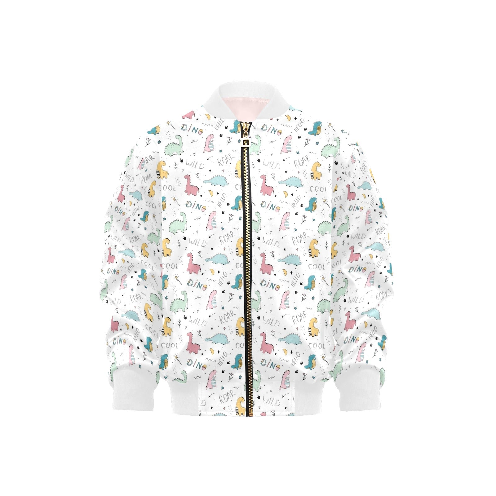 Quirky Dinosaurs Kids Bomber Jacket