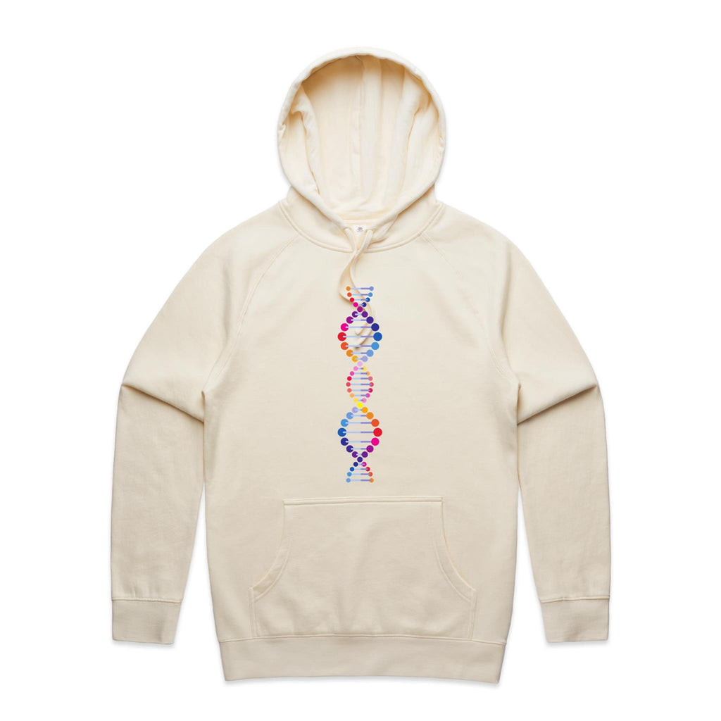DNA - Mens Hoodie Ecru Mens Hoodie Printed In Australia Science