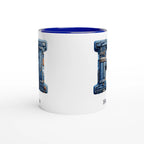 Blue Denim Initial - 11oz Ceramic Mug Personalised 11oz Mug customise Globally Fulfilled Initial Name personalise