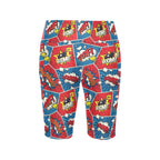 Comic Book Pop Women's Bike Shorts With Side Pockets Women's Bike Shorts comic Printed Offshore