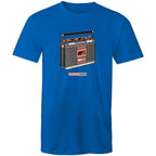 Classic Rock, Cassette Player - Mens T-Shirt Bright Royal Mens T-shirt Music Printed In Australia Retro