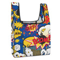 Comic Book Blue Collapsible Shopping Bag white One size Foldable Shopping Bag Printed Offshore