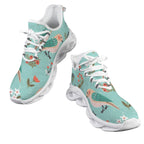 Birds On Blue Women's Twisted Sole Sneakers