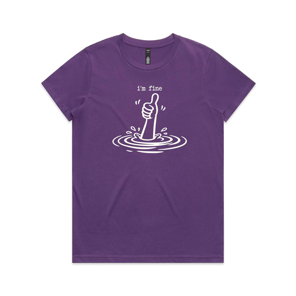 I'm Fine Drowning Thumbs Up Women's AS Colour T-shirt
