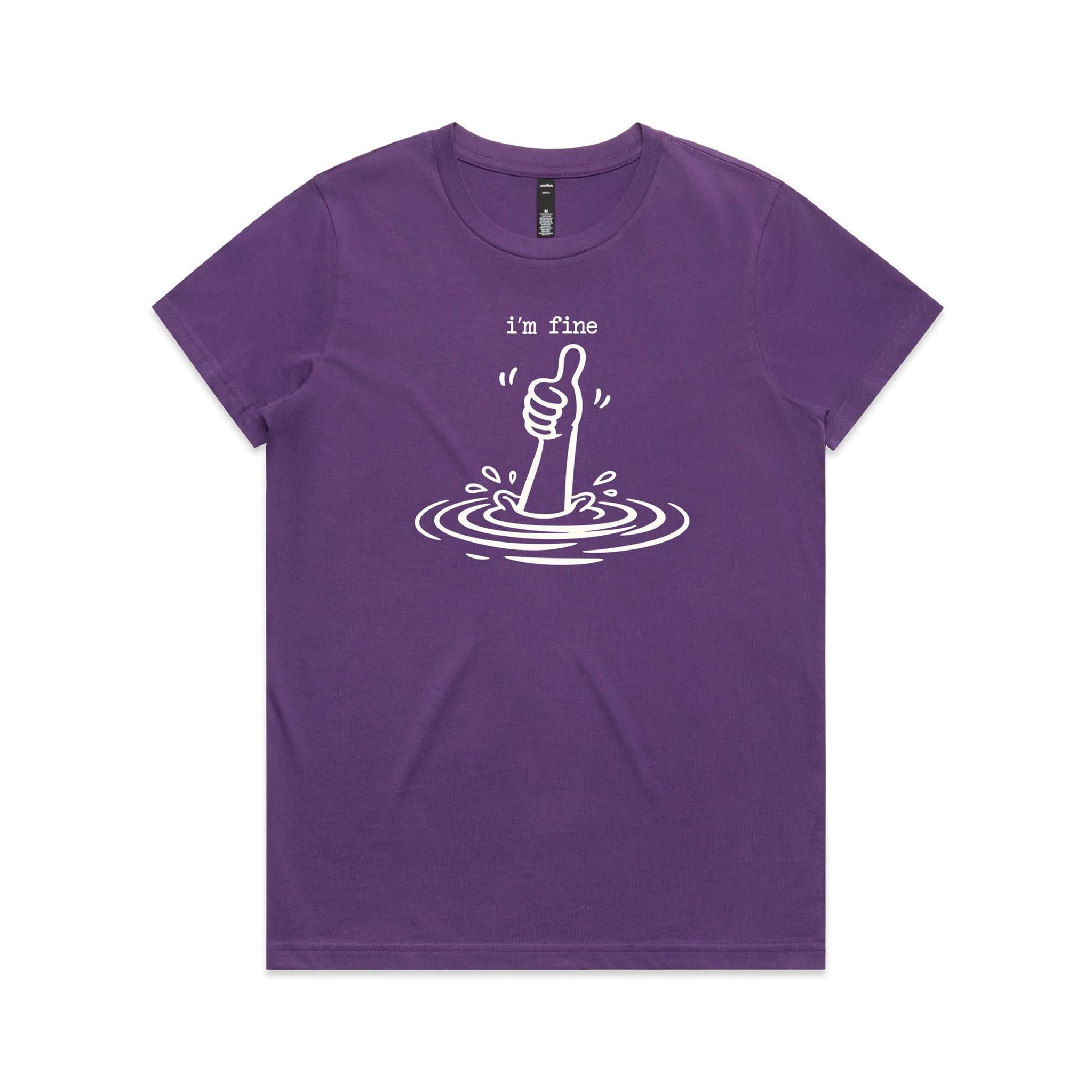 I'm Fine Drowning Thumbs Up Women's AS Colour T-shirt