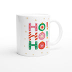 Christmas Ho Ho Ho - White 11oz Ceramic Mug Christmas Mug Christmas Globally Fulfilled
