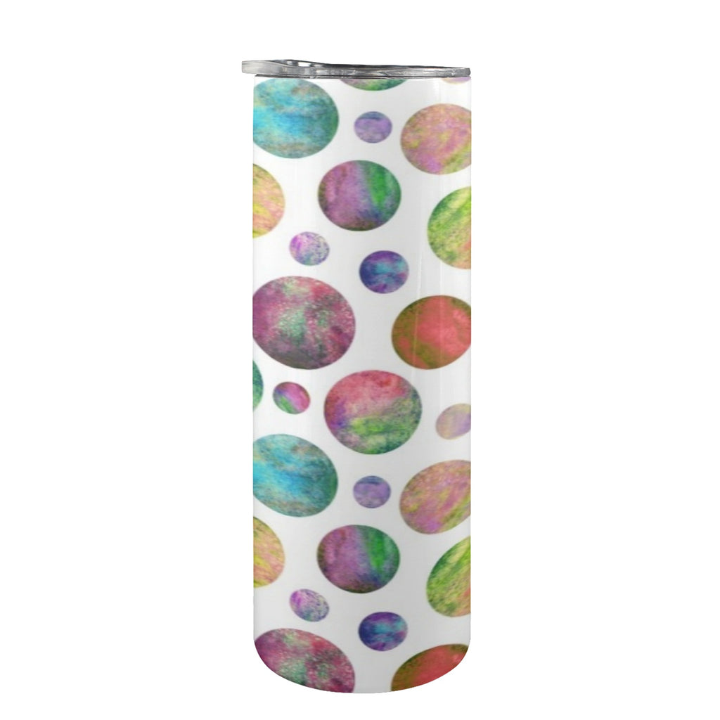 Watercolour Planets 20oz Tall Skinny Tumbler with Lid and Straw