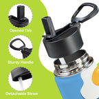 Fried Eggs 12oz Kids Water Bottle with Straw Lid