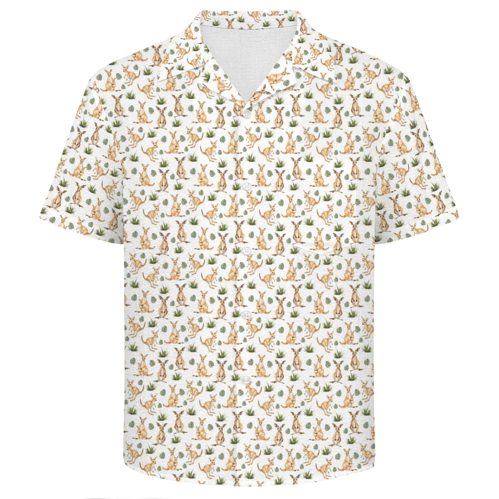 Kangaroos Men's Crinkle Hawaiian Shirt