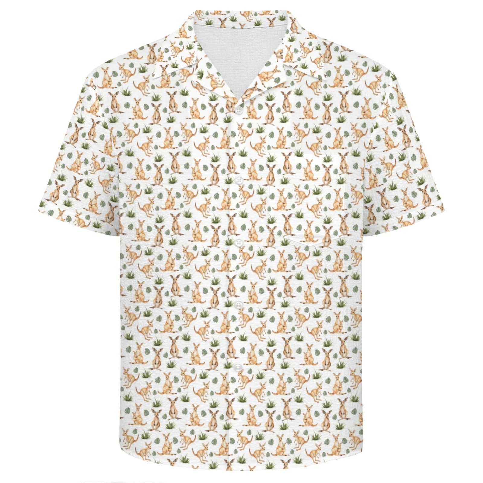 Kangaroos Men's Crinkle Hawaiian Shirt