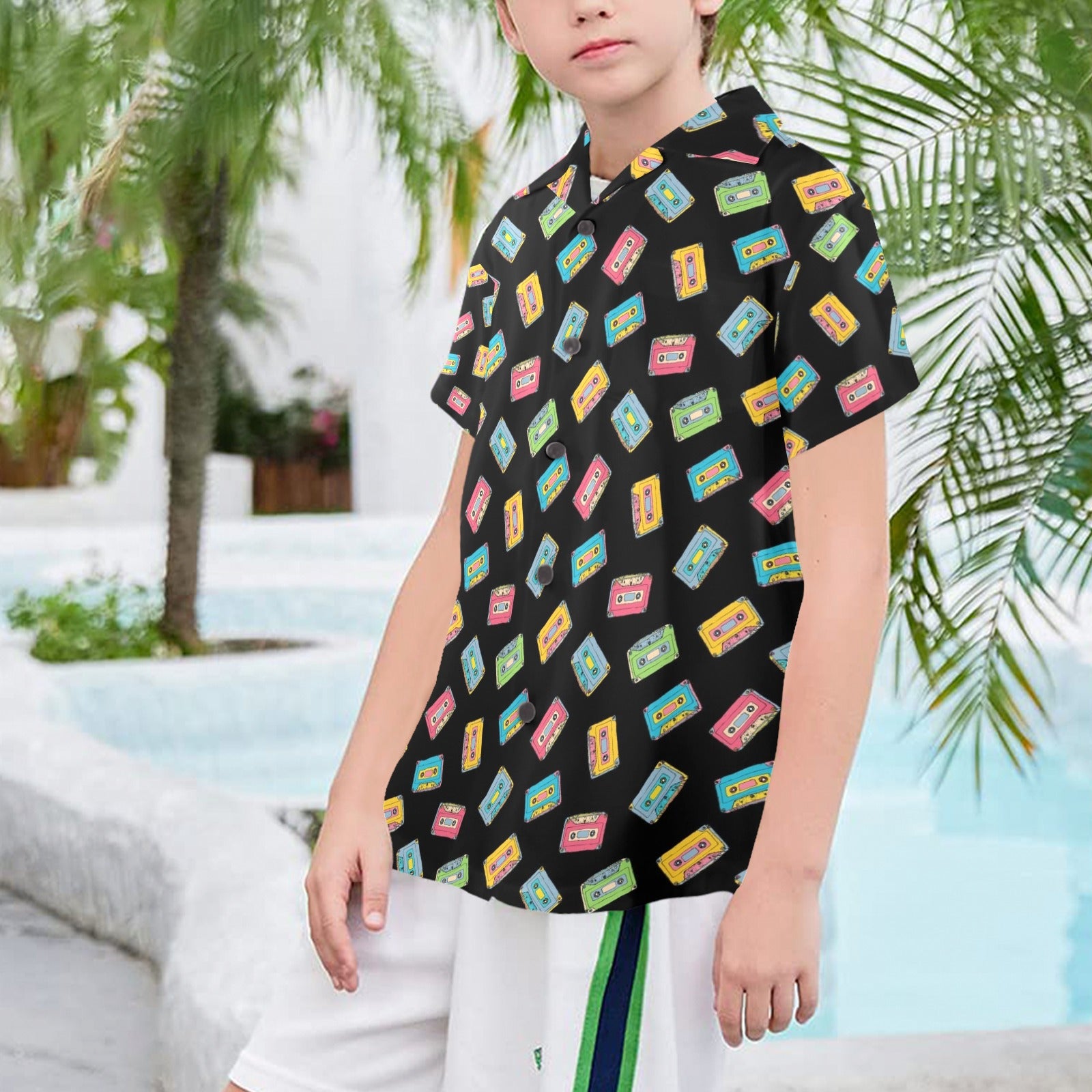 Colourful Cassettes Senior Kids Hawaiian Shirt