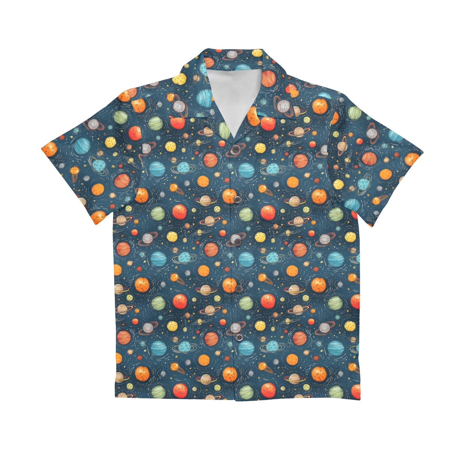 Galaxy Senior Kids Hawaiian Shirt Senior Kids Hawaiian Shirt 8-15 Printed Offshore Space