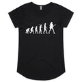 Evolution Of A Guitar Player - Womens Scoop Neck T-Shirt Black Womens Scoop Neck T-shirt Music Printed In Australia