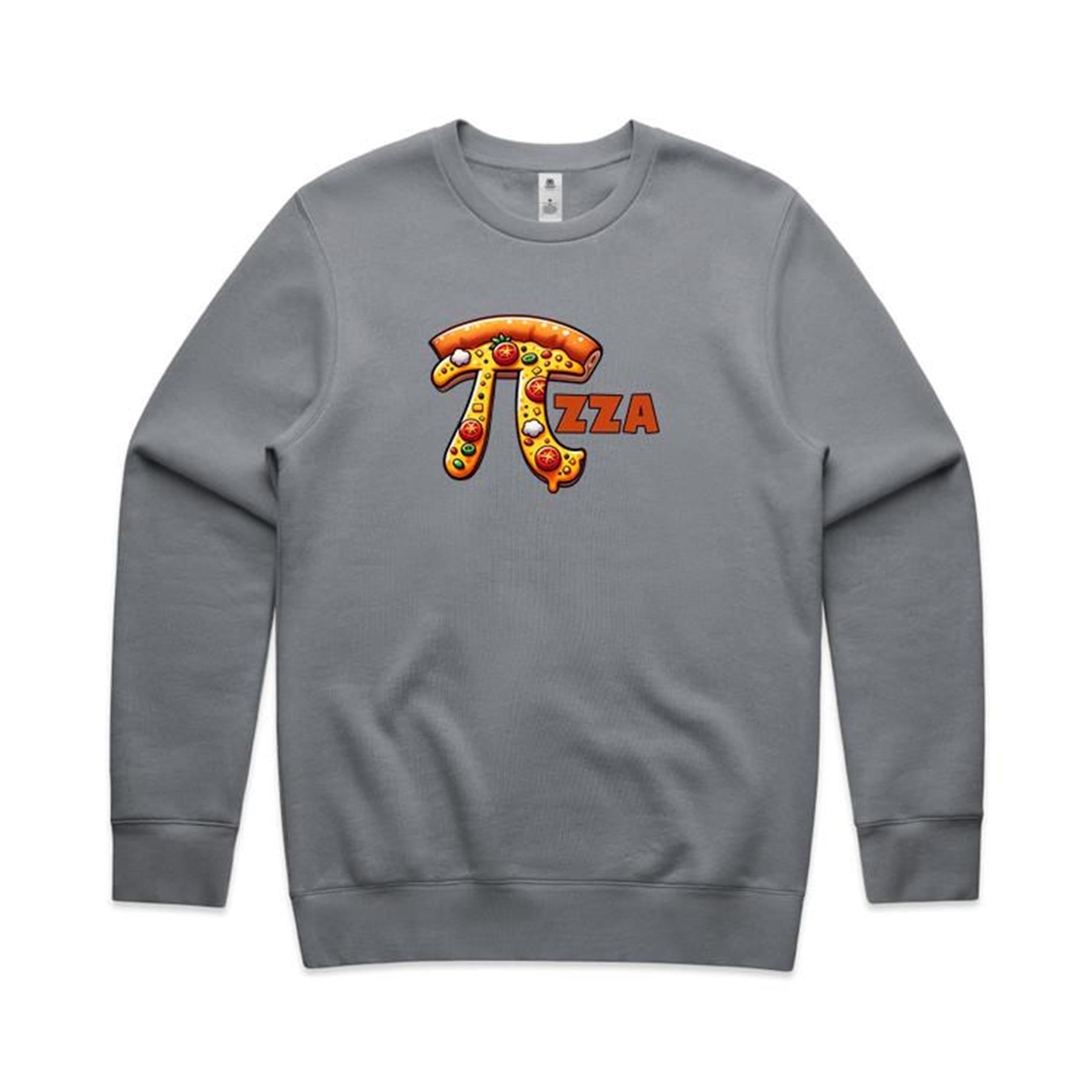Pizza Pi - AS Colour Stencil Crew Sweatshirt Gravel Sweatshirt Maths Printed In Australia