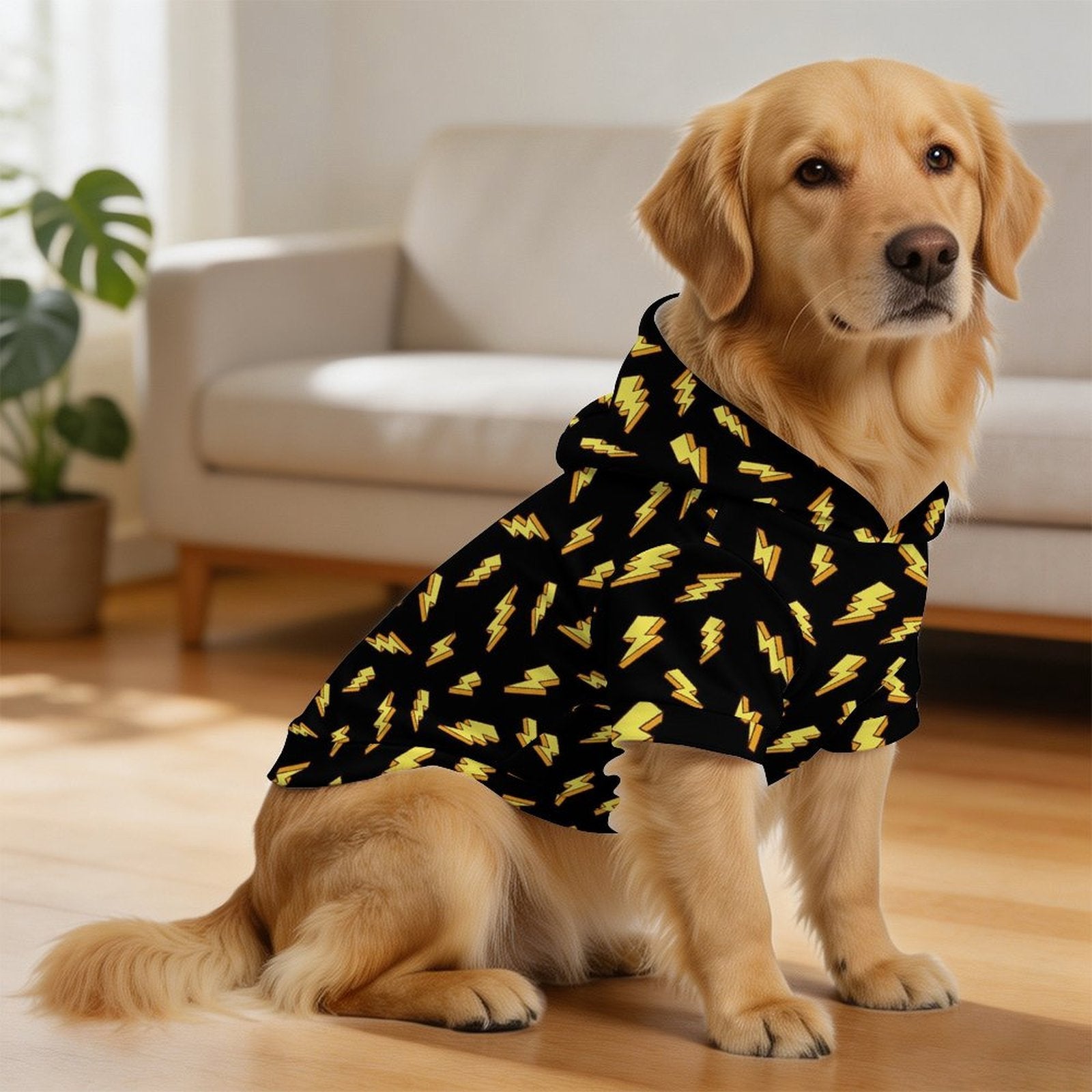 Lightning Bolts Pet Hoodie (Large Size)