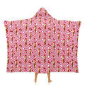 Cherry Ice Cream Kids Hooded Blanket 100cm x 130cm white 40"×50" Kids Hooded Blanket Food Printed Offshore