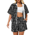 Mathematics Women's Windbreaker Short Set 2XL Women's Windbreaker Short Set Maths Printed Offshore