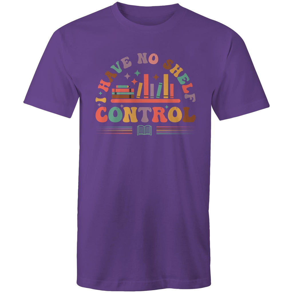 I Have No Shelf Control, Books - Mens T-Shirt Purple Mens T-shirt Printed In Australia Reading