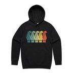 Vintage Guitar Headstock - Mens Hoodie Black Mens Hoodie Music Printed In Australia