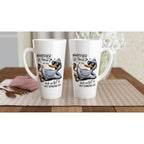Whatever Life Throws At You, Duck And Let It Hit Someone Else - White Latte 17oz Ceramic Mug Latte Mug animal Globally Fulfilled