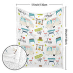 Camping Life - Double-Layer Fleece Blanket 51"x59"