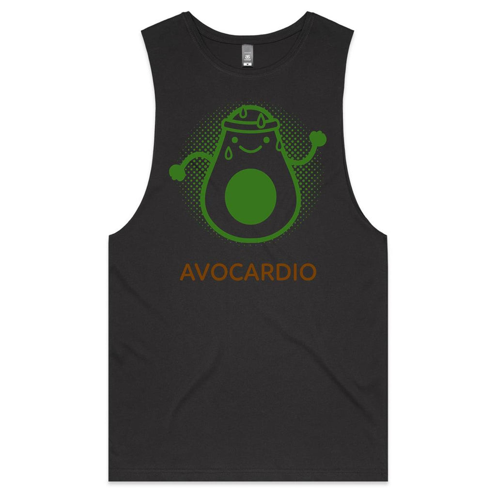 Avocardio - Tank Top Tee Coal Drop Arm Tank Top Fitness Printed In Australia