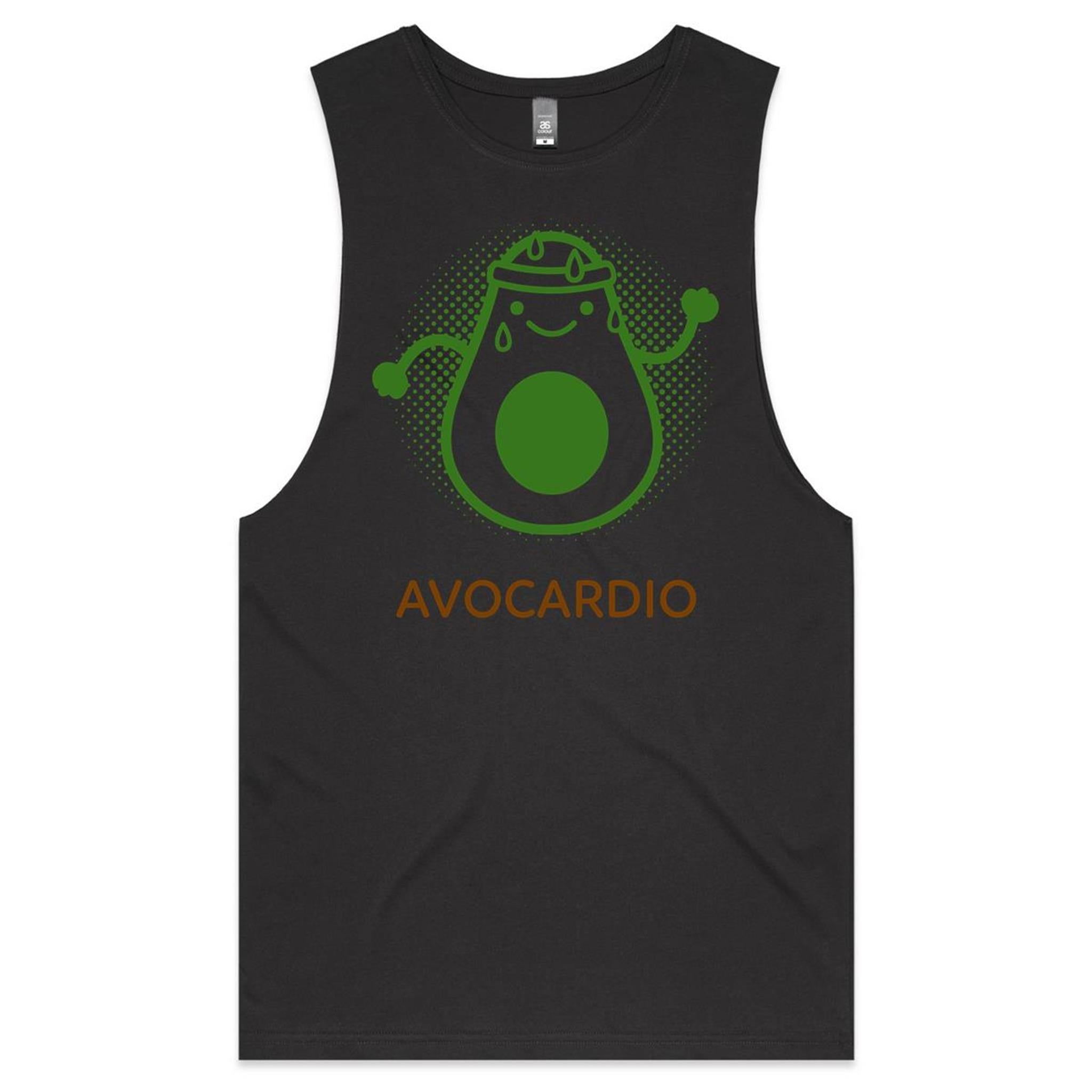 Avocardio - Tank Top Tee Coal Drop Arm Tank Top Fitness Printed In Australia