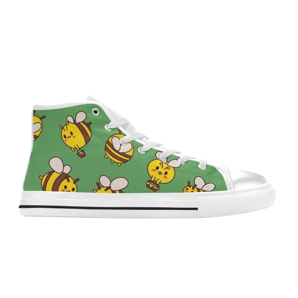 Busy Bees Men's High Top Canvas Shoes Men's Classic High Top Canvas Shoes animal Printed Offshore