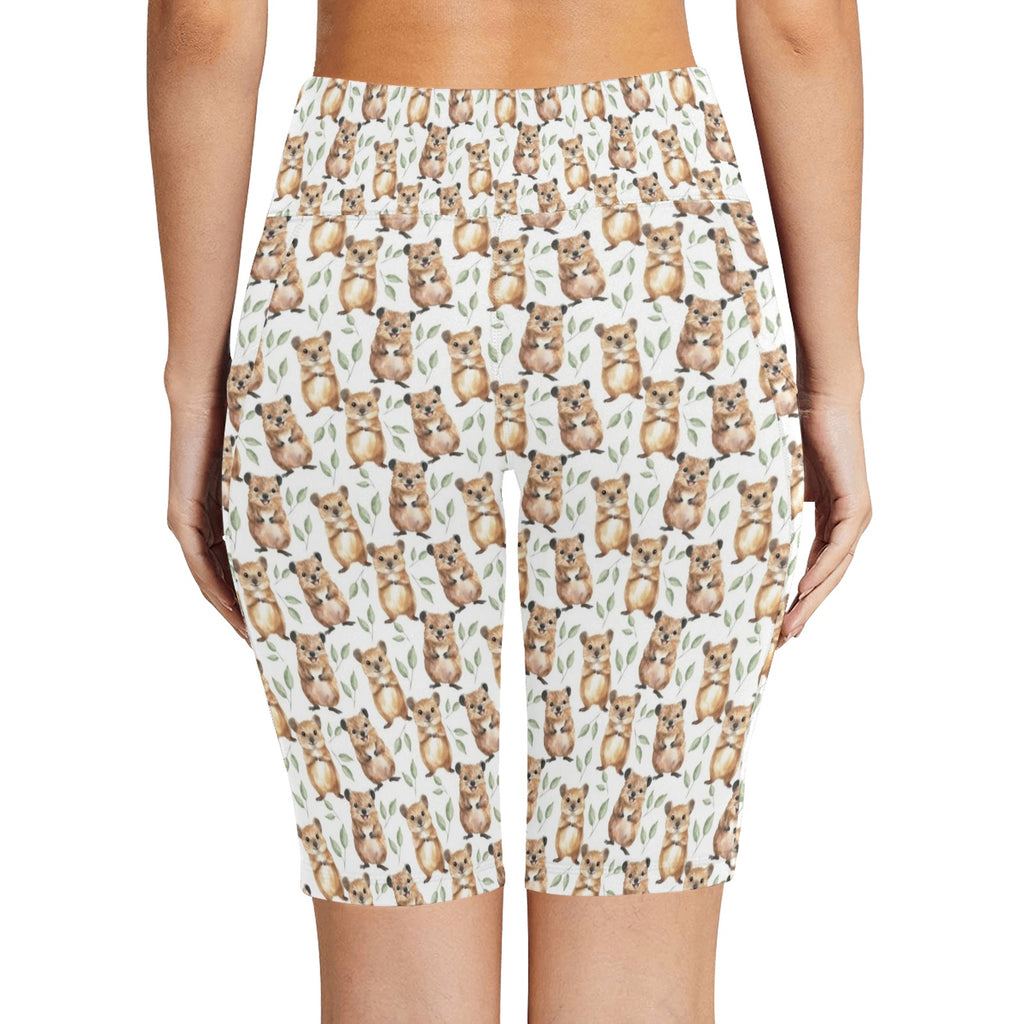 Quokkas Women's Bike Shorts With Side Pockets