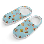 Classic Aussie Food Icons Kids Cotton Slippers white Kids Cotton Slippers Australia Food Printed Offshore