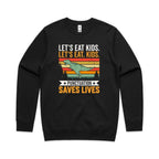 Punctuation Saves Lives, Dinosaur AS Colour Stencil Crew Sweatshirt