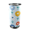Abstract Cute Flowers 20oz Mobile Tumbler with Lid (Black Lock) One Size 20oz Travel Mug Plants Printed Offshore