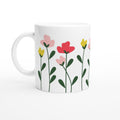 Simple Flowers - White 11oz Ceramic Mug Default Title White 11oz Mug Globally Fulfilled Plants