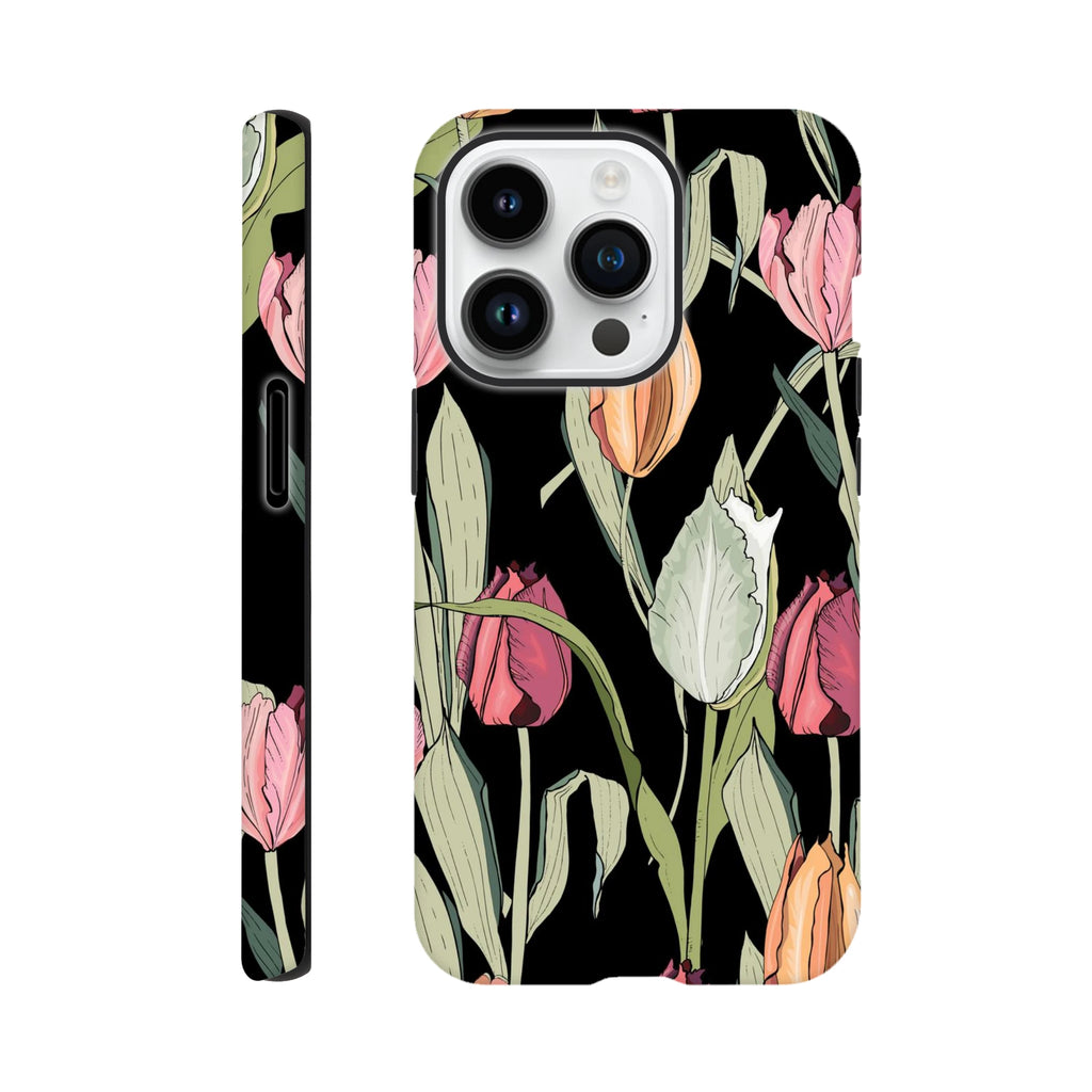 Tulips Apple iPhone Tough case iPhone 14 Pro iPhone Tough Case Globally Fulfilled Plants