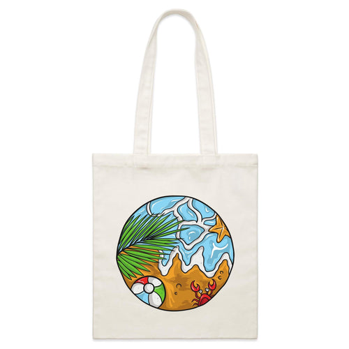 Beach Day - Parcel Canvas Tote Bag Default Title Small Tote Bag Printed In Australia Summer