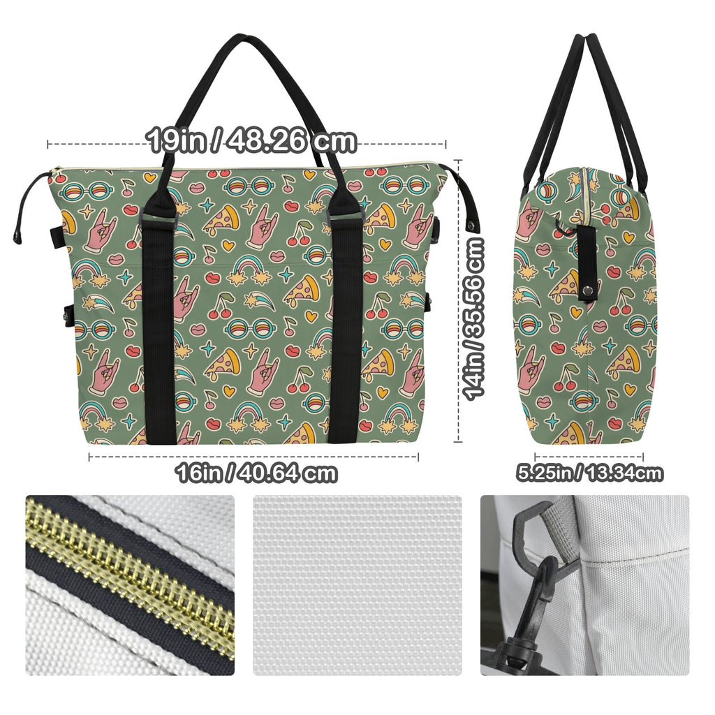 Groovy Retro Duffle Bag-Simple (Model 1715) Duffle Bag-Simple (1715)